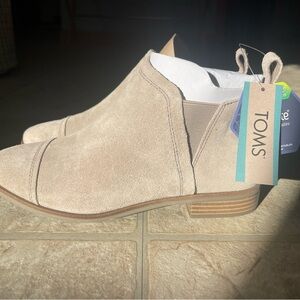 TOMS Tan Suede Ankle Boots